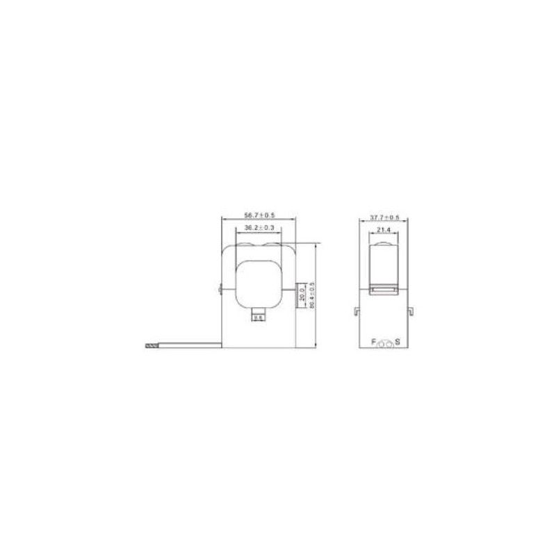 SCT-36-300/5 SPLIT CORE CURRENT TRANSFORMER HOLE WINDOW 36mm Primary 300A -Secondary 5A