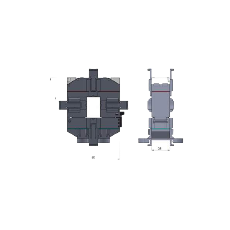 TP-68-1000/5: DRUKKNOPUITVOERING STROOMTRANSFORMATOREN MET OPENGAANDE KERN TP32 / TP68 SERIE