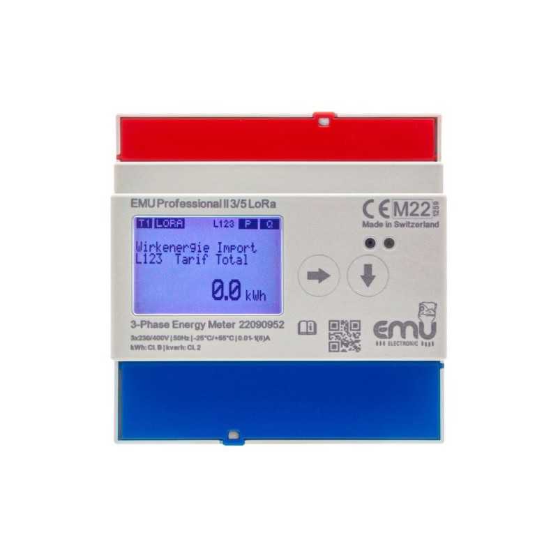 LORA 3 Fase kWh meter voor TI sec. 5A - MID - EMU Professional II 3/5 P21A000LO