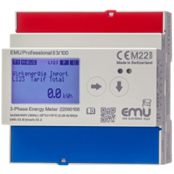 3 Fase kWh 100A - MID - EMU Professional II 3/100 P20A000