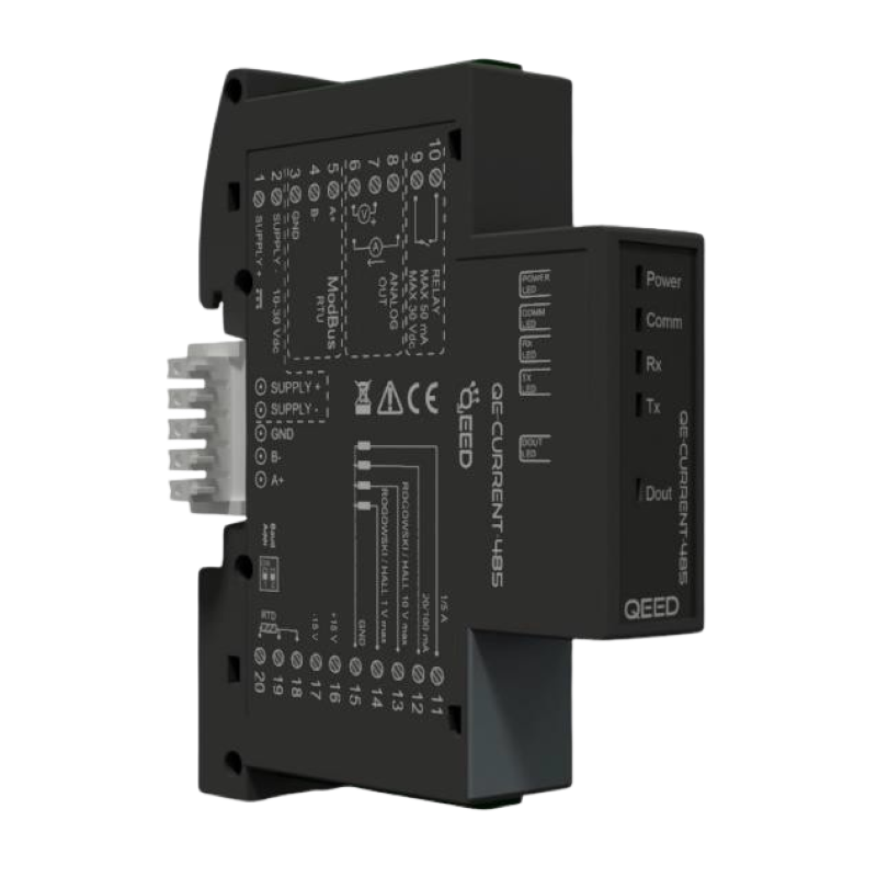 QEED QE-CURRENT-485: UNIVERSAL CURRENT / VOLTAGE CONVERTER AC/DC Current / Voltage Analyzer