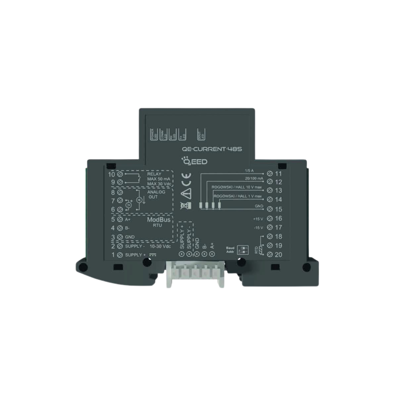 QEED QE-CURRENT-485: UNIVERSAL CURRENT / VOLTAGE CONVERTER AC/DC Current / Voltage Analyzer