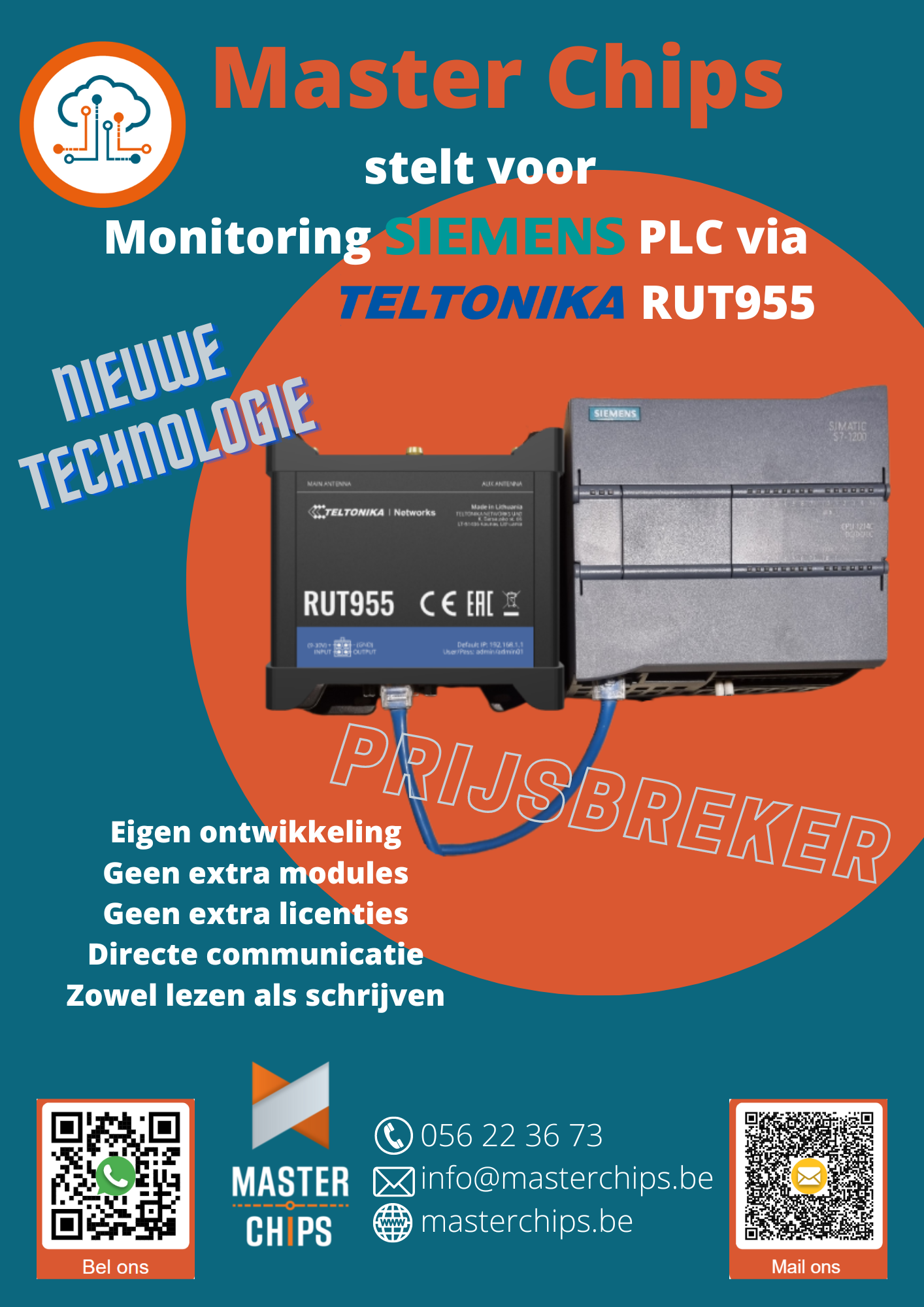 Monitor Siemens PLC met Teltonika RUT955